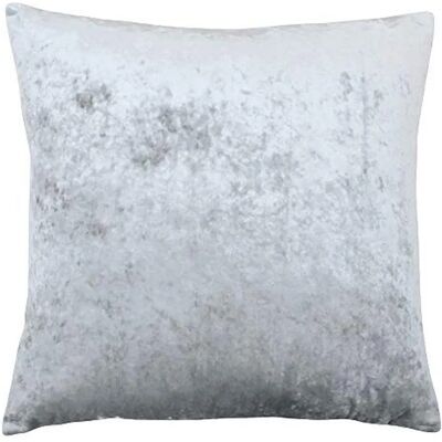 Paoletti Verona Crushed Velvet Cushion - 55x55cm - Silver Paoletti Verona Crushed Velvet Cushion - 55x55cm - Silver
