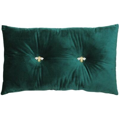 Cuscino velluto insetto bumble - 30x50cm - Smeraldo Cuscino velluto insetto bumble - 30x50cm - Smeraldo