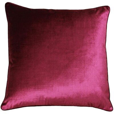 Paoletti Luxe Velvet Piped Cushion Cover - Purple - One Size Paoletti Luxe Velvet Piped Cushion Cover - Purple - One Size