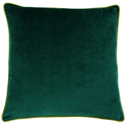Almohadón con ribete de terciopelo suave Paoletti Meridian - 55x55 - Verde oscuro Almohadón con ribete de terciopelo suave Paoletti Meridian - 55x55 - Verde oscuro