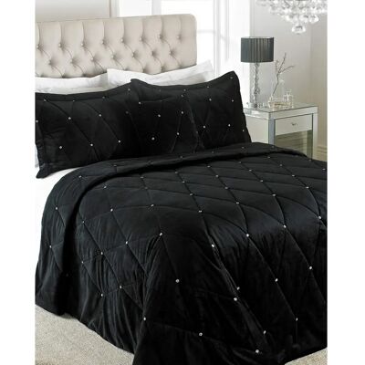 Riva Home Diamante Sängöverkast - Svart - 220x240cm Riva Home Diamante Sängöverkast - Svart - 220x240cm