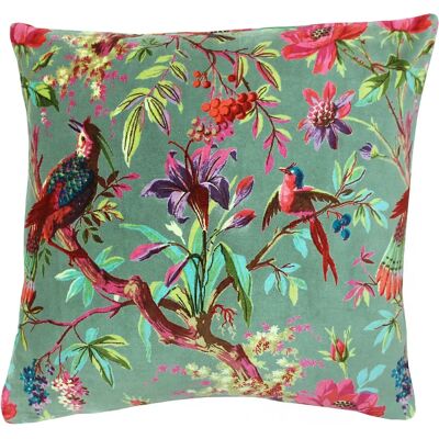 Paoletti Paradise Cotton Cushion - Green, Blue - Cushion Paoletti Paradise Cotton Cushion - Green, Blue - Cushion