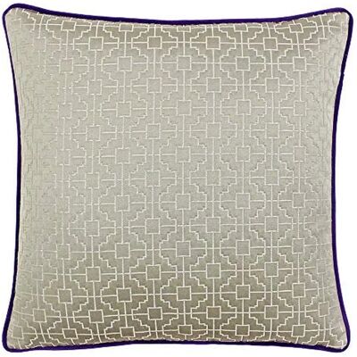 Housse de Coussin Jacquard Géométrique Belsize Paoletti - Lin Taupe - Taille Unique Housse de Coussin Jacquard Géométrique Belsize Paoletti - Lin Taupe - Taille Unique