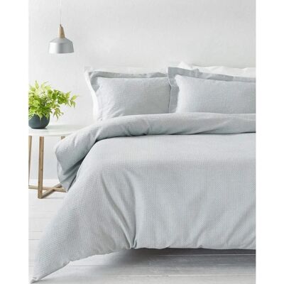 The Linen Yard Silber Waffel Baumwolle Bettbezugset - Single - Bettwäsche The Linen Yard Silber Waffel Baumwolle Bettbezugset - Single - Bettwäsche