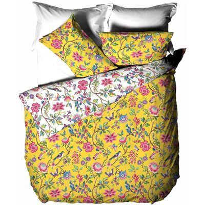 Furn Pomelo Tropical Floral Reversible Duvet Cover Set - Double Furn Pomelo Tropical Floral Reversible Duvet Cover Set - Double