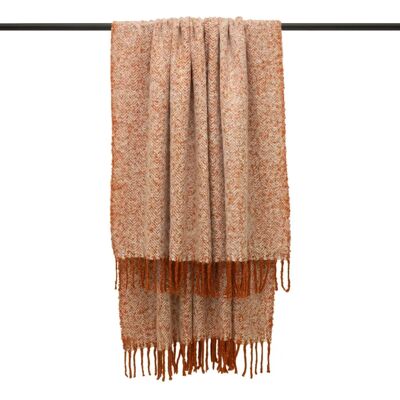 Furn Weaver Woven Herringbone Throw - Red - 130x180 - Unisex Furn Weaver Woven Herringbone Throw - Red - 130x180 - Unisex