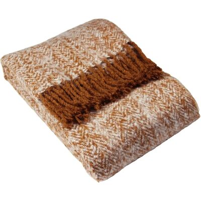Furn Weaver Woven Herringbone Throw - Unisex Furn Weaver Woven Herringbone Throw - Unisex