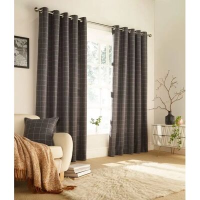 Furn Ellis Szare Kraciaste Zasłony - Unisex Furn Ellis Szare Kraciaste Zasłony - Unisex