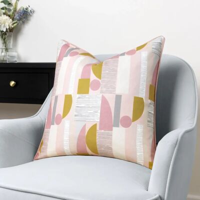 Fodera per Cuscino Art Deco di Barcellona - Rosa - 50x50 cm Fodera per Cuscino Art Deco di Barcellona - Rosa - 50x50 cm