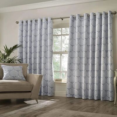 Paoletti Horto Embroidered Botanical Eyelet Curtains - 168x229cm Paoletti Horto Embroidered Botanical Eyelet Curtains - 168x229cm
