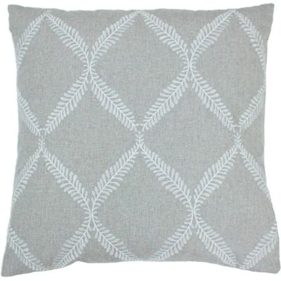 Paoletti Olivia Lattice Embroidered - Grey - One Size - Cushion Cover Paoletti Olivia Lattice Embroidered - Grey - One Size - Cushion Cover