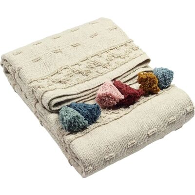 Furn Boho Geometric Cotton Tufted Throw - Throw Blanket Furn Boho Geometric Cotton Tufted Throw - Throw Blanket