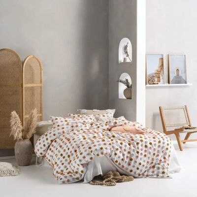 Linen House Haze Tufted Polka Dot Duvet Cover Bedding Set - Queen Linen House Haze Tufted Polka Dot Duvet Cover Bedding Set - Queen