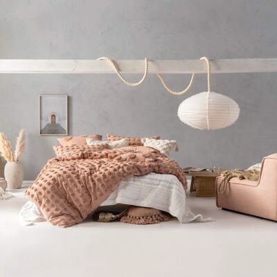 Linen House Haze Tufted Polka Dot Duvet Cover Set - Duvet Cover Set Linen House Haze Tufted Polka Dot Duvet Cover Set - Duvet Cover Set