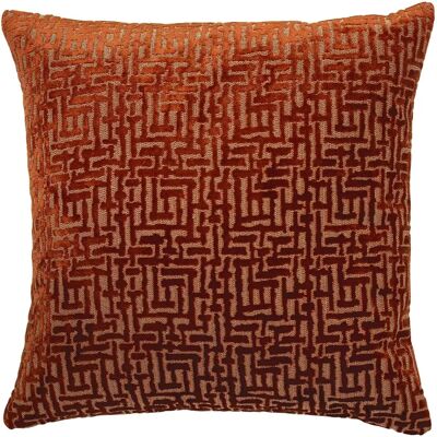 Paoletti Delphi 3D geometriskt sammetjacquard örngott - Rost - One Size Paoletti Delphi 3D geometriskt sammetjacquard örngott - Rost - One Size