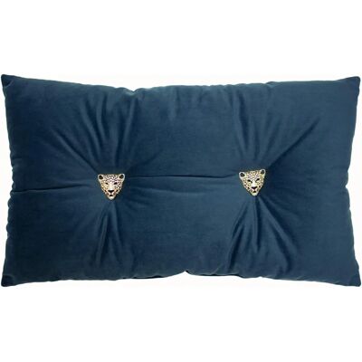 Almohadón de Terciopelo Panther 30x50cm Azul Marino - Decoración Almohadón de Terciopelo Panther 30x50cm Azul Marino - Decoración