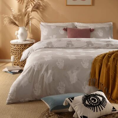 Furn Be Kind Set di Lenzuola Reversibile Grigio King Furn Be Kind Set di Lenzuola Reversibile Grigio King