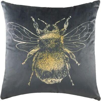 Evans Lichfield Gold Bee Cushion - Grey - 43x43 cm - Cushion Evans Lichfield Gold Bee Cushion - Grey - 43x43 cm - Cushion