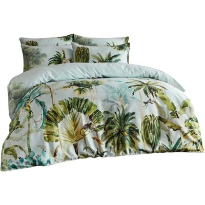 Paoletti Forsteriana Palms 100% Cotton King Duvet Cover - Tropical Paoletti Forsteriana Palms 100% Cotton King Duvet Cover - Tropical