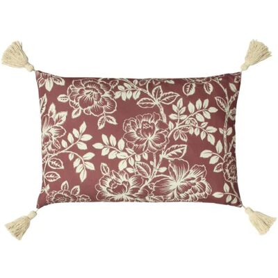 Paoletti - Somerton Floral Tasselled Cushion Cover - Violet - Publicité Paoletti - Somerton Floral Tasselled Cushion Cover - Violet - Publicité