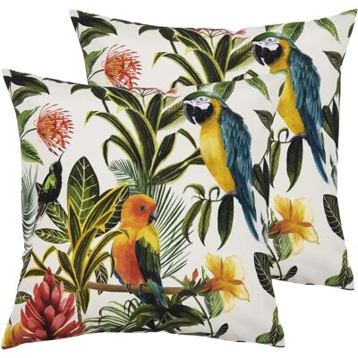 Evans Lichfield - Parrots - Multicolour - 43 × 43 cm - Twin Pack - Cushion Evans Lichfield - Parrots - Multicolour - 43 × 43 cm - Twin Pack - Cushion
