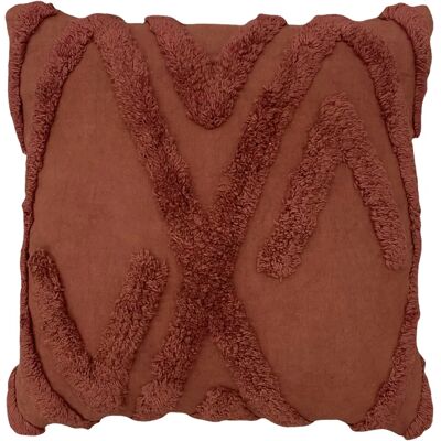 Furn Kamjo Cojín de Algodón con Diseño Geométrico - Rojo - Talla Única Furn Kamjo Cojín de Algodón con Diseño Geométrico - Rojo - Talla Única