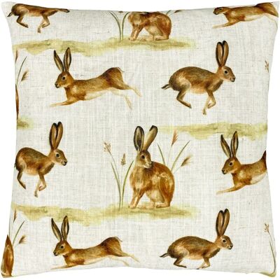 Evans Lichfield - Country Running Hares - Natural - Cushion Evans Lichfield - Country Running Hares - Natural - Cushion