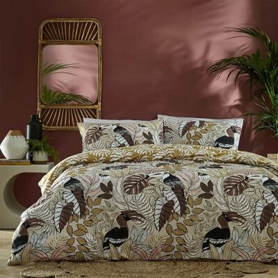 Furn Tocorico Exotisk tucansängkläder - Reversibelt - Dubbelsäng Furn Tocorico Exotisk tucansängkläder - Reversibelt - Dubbelsäng