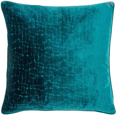 Paoletti Bloomsbury Velours Kissenhülle - Teal - Einheitsgröße Paoletti Bloomsbury Velours Kissenhülle - Teal - Einheitsgröße