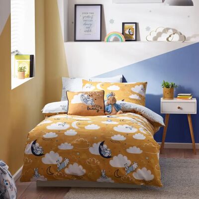 Peter Rabbit - Sleepy Head - Reversible Duvet Cover Set - Yellow Peter Rabbit - Sleepy Head - Reversible Duvet Cover Set - Yellow