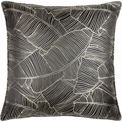 Wylder Seymour svart broderad kudde med piping Wylder Seymour svart broderad kudde med piping