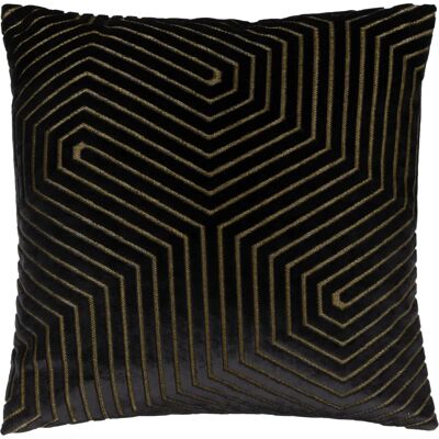 Cojín de terciopelo con corte geométrico Paoletti Evoke - Negro - 45cm Cojín de terciopelo con corte geométrico Paoletti Evoke - Negro - 45cm