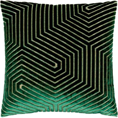 Almohadilla de terciopelo geométrica Evoke - Esmeralda - 45cm x 45cm Almohadilla de terciopelo geométrica Evoke - Esmeralda - 45cm x 45cm