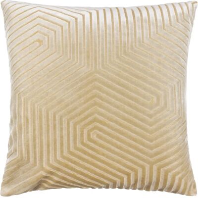 Paoletti Evoke Geometric Cut Velvet Cushion ivory 45cm x 45cm Unisex Paoletti Evoke Geometric Cut Velvet Cushion ivory 45cm x 45cm Unisex