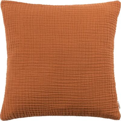 Yard Lark - Muslin Crinkle Cotton Cushion - Orange Yard Lark - Muslin Crinkle Cotton Cushion - Orange