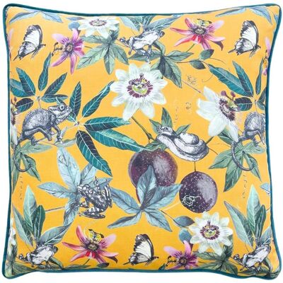 Wylder Tropics Yellow Cushion Cover - Tropical Forest Design - One Size Wylder Tropics Yellow Cushion Cover - Tropical Forest Design - One Size