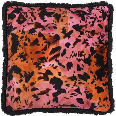 Cojín Colette Animal de Paoletti de satén con flecos - Multicolor - Talla única Cojín Colette Animal de Paoletti de satén con flecos - Multicolor - Talla única