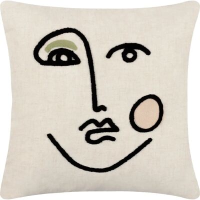 Furn. Cleo Linear Woven Cushion Cover - Pink - One Size Furn. Cleo Linear Woven Cushion Cover - Pink - One Size