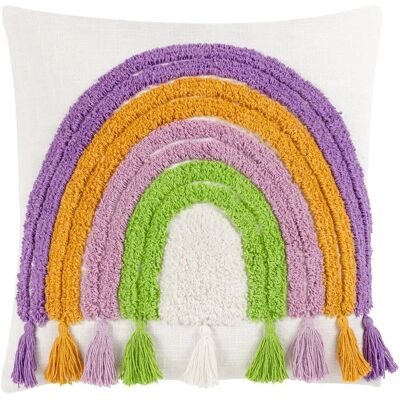 Heya Home - Rainbow Tassels Tufted Cushion - Multicolour - One Size Heya Home - Rainbow Tassels Tufted Cushion - Multicolour - One Size