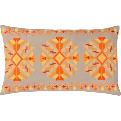 Furn Kalina Cuscino Geometrico Ricamato Foderato con Piume - Unisex Furn Kalina Cuscino Geometrico Ricamato Foderato con Piume - Unisex