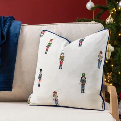 Furn. - Nussknacker Bestickt - Multicolor - Kissen Furn. - Nussknacker Bestickt - Multicolor - Kissen