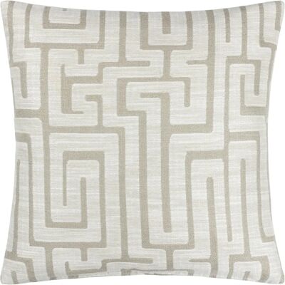 Hoem Lauder Jacquard Feather Filled Cushion - Ecru - Size 45 Cm X 45 Cm Hoem Lauder Jacquard Feather Filled Cushion - Ecru - Size 45 Cm X 45 Cm