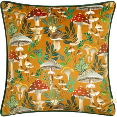 Cuscino in Velluto con Design di Funghi del Giardino Selvaggio - Cuscino Cuscino in Velluto con Design di Funghi del Giardino Selvaggio - Cuscino