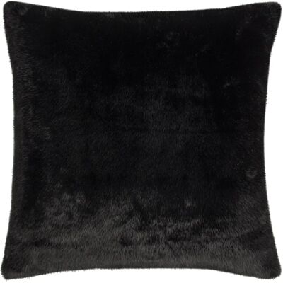 Paoletti Stanza Faux Fur Cushion - Black - 55x55cm - Cushion Paoletti Stanza Faux Fur Cushion - Black - 55x55cm - Cushion