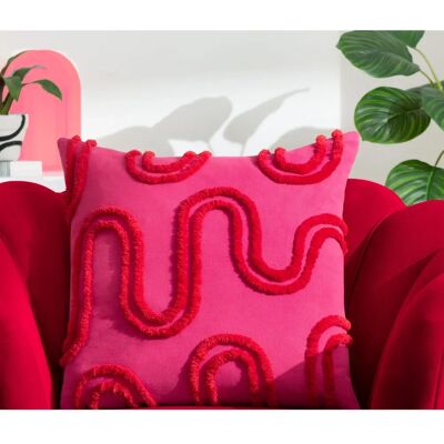 Heya Home - Archie Tufted - Pink Cotton - 45x45 cm - Cushion Heya Home - Archie Tufted - Pink Cotton - 45x45 cm - Cushion