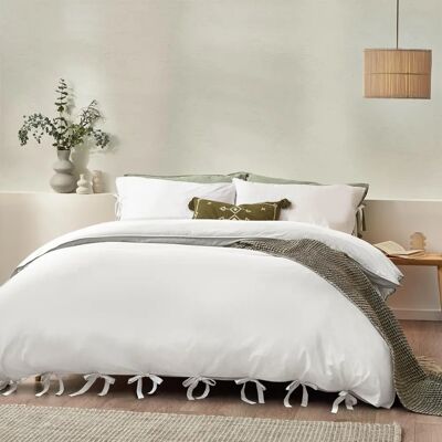 Mallow Bowtie Cotton Bedding Set - White - Single - Bedding set Mallow Bowtie Cotton Bedding Set - White - Single - Bedding set