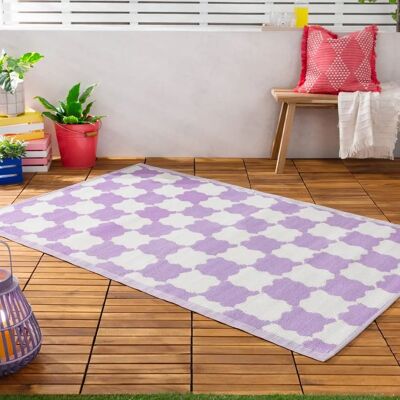 Alfombra reciclada lila para exterior e interior Alfombra reciclada lila para exterior e interior