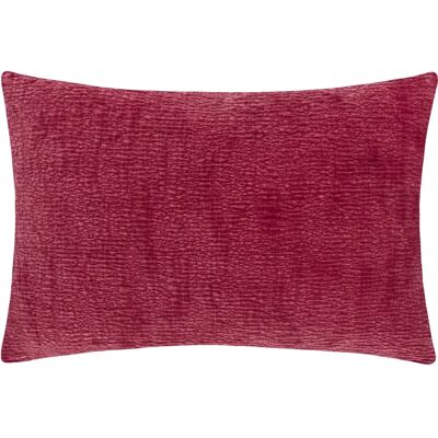 Yard Yard Osaka Chenille Feather Filled Cushion - Red - Size 40 Cm X 60 Cm Yard Yard Osaka Chenille Feather Filled Cushion - Red - Size 40 Cm X 60 Cm