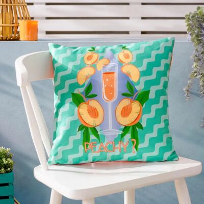 Furn Peachy Abstraktes Outdoor-Kissen - Blau - 43cm x 43cm Furn Peachy Abstraktes Outdoor-Kissen - Blau - 43cm x 43cm
