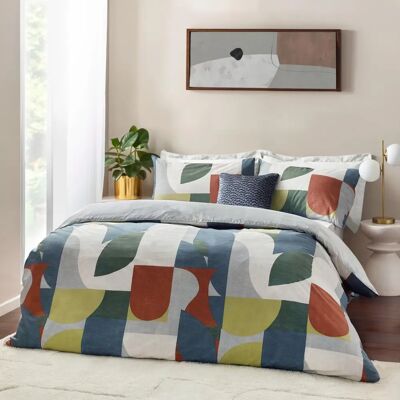 Hoem Siresa Set di Lenzuola con Federe Geometriche - Multicolore - Singolo Hoem Siresa Set di Lenzuola con Federe Geometriche - Multicolore - Singolo